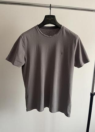 Базова сіра футболка allsaints brace ss crew | розмір m