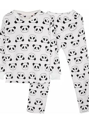 Жіноча піжама lesko panda l теплий костюм для дому