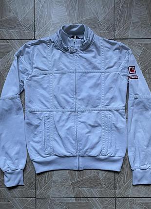 Джекет олимпийка rare carhartt wip white softshell track jacket men  retro moto style red logo m