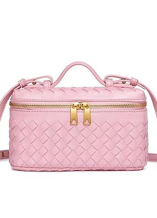 Жіноча сумка-косметичка в2005 vanity bag крос-боді рожева