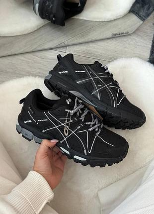 Кроссовки утепленные женские asics gel-kahana 8 gore-tex termo black white термо