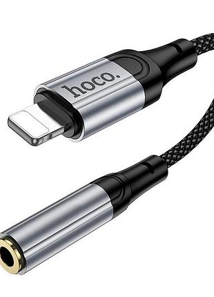 Переходник адаптер lightning на aux 3.5mm hoco ls36a черный