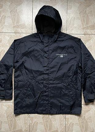 Куртка ветровка vintage 90s calvin klein jeans anorak jacket nylon hong kong ck logo l black