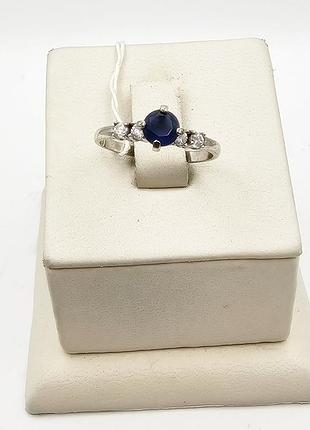 Кольцо серебряное с фианиом и корундом 18 1,6 г