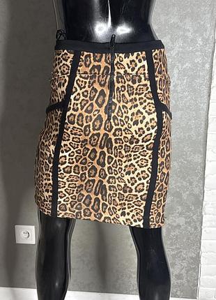 Спідниця у леопардовий принт topshop, m 2