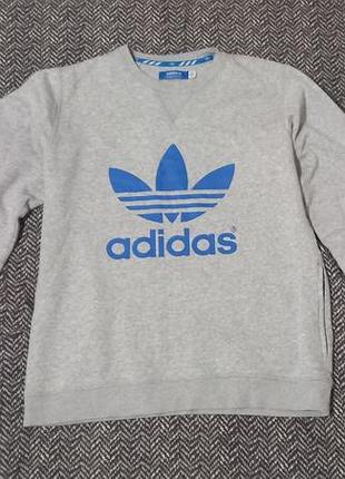 Худі чоловіче adidas originals сіре вінтажне світшот реглан