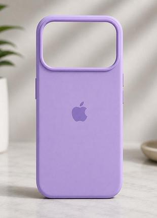 Чехол силиконовый silicone case full для iphone 17 pro защита камеры цвет glycine