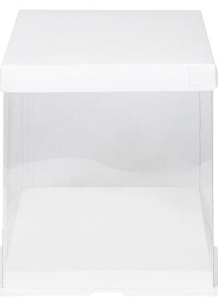 Коробка кондитерская r38031-8 для торта и десертов 26×26×25 см прозрачная