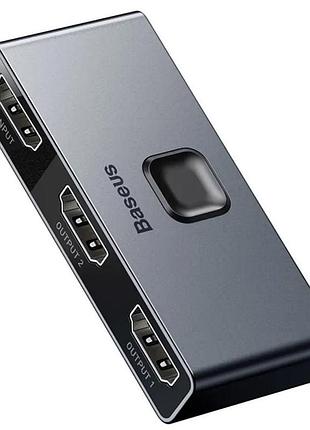 Перехідник hub baseus matrix hdmi splitter (cahub-bc0g) space gray