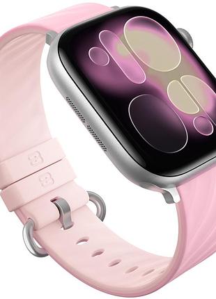 Ремінець blueo lollipop silicone для apple watch 42(ser.1-3)/44/45/46/49mm pink white