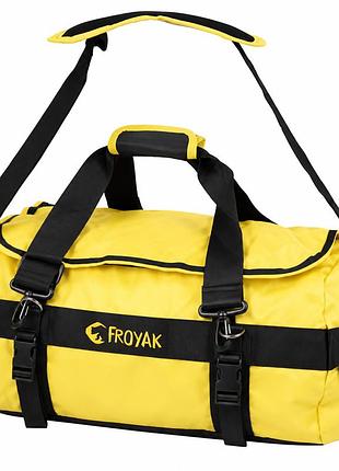 Водонепроницаемая дорожная сумка, рюкзак 2 в 1 froyak 30l желтая