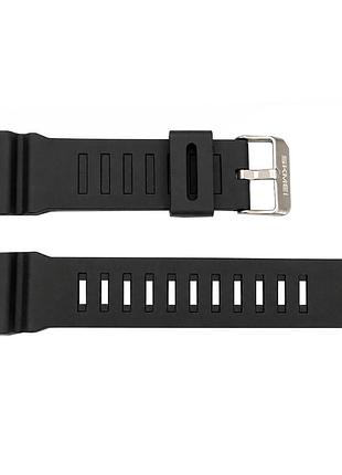 Ремень для часов skmei 2523 all black силиконовый черный матовый для активного отдыха и спорта