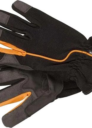 Садовые перчатки fiskars 160004 размер 10 (l) с надежным хватом черные (6007010)