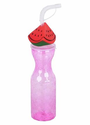 Пляшка для дітей juicy fruits r38205 з трубочкою 500 мл фіолетова