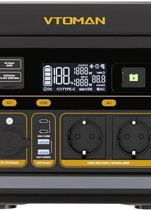 Зарядная станция vtoman flashspeed ​​600 lifepo4 499 вт·ч 600 вт чистая синусоида портативная электростанция