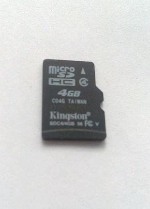 Карта памяти microsd hc 4gb kingston micro sd hc 4 гб