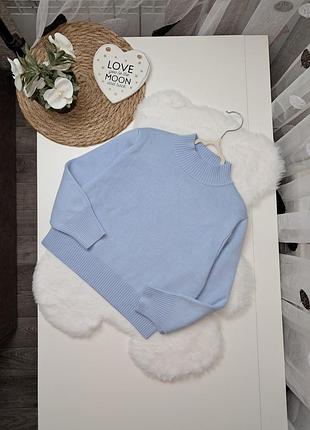 Блакитний светр під горло від zara на дівчинку 5-6 років 110-116