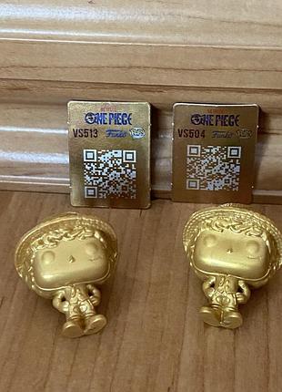 Фігурки kinder joy funko pop one piece gold luffy, vs504, vs513, кіндер джой ван піс, золотий луффі