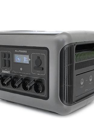 Портативная зарядная станция allpowers r2500 v2 2500 вт, 1920 вт·ч, lifepo4, ибп, wi‑fi, bluetooth