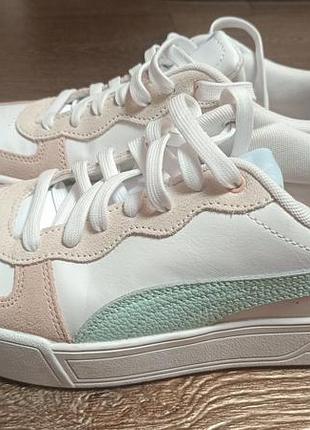 Кеди жіночі puma білі, бежеві, м'ятні, розмір 41, довжина устілки 26,5 см