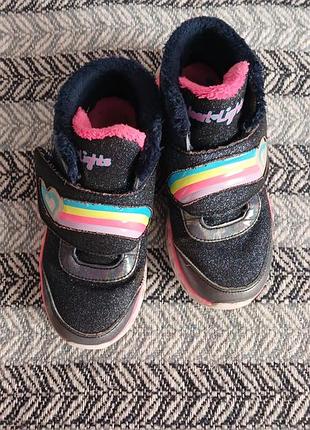 Черевики для дівчаток skechers демісезонні чорні, розмір 30, довжина устілки 19 см