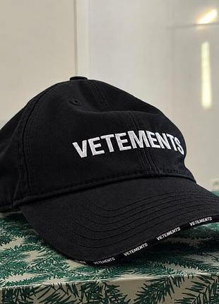 Кепка vetements чорна original 3