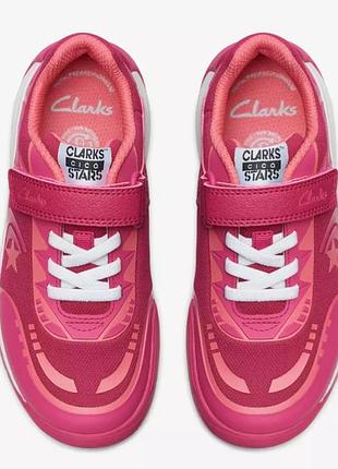 Кросівки для дівчаток clarks шкіряні рожеві