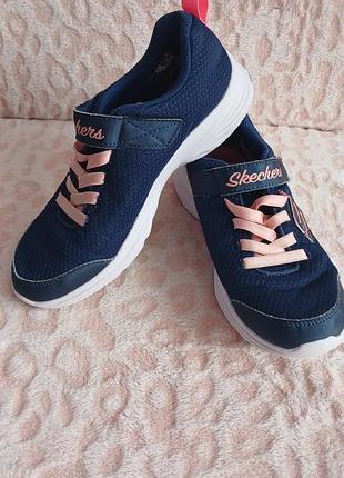 Кросівки для дівчинки skechers сині, розмір 36, довжина устілки 23 см