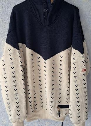 Винтажный шерстяной горнолыжный свитер sos (sportswear of sweden) - жидкий эксклюзив!