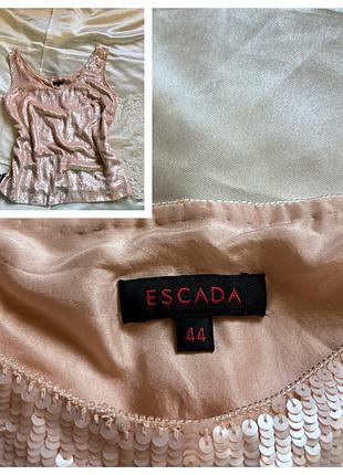 Вінтажна блуза escada капсульна колекція 2000 років шовк і паєтки