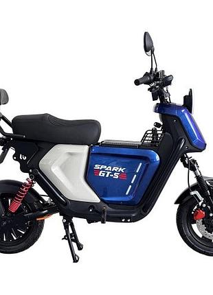 Велосипед с электродвигателем spark gt-s 16" 72v/1500w/20ah lifepo4 синий с серым