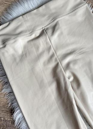 Бежеві шкіряні лосини l xl 3