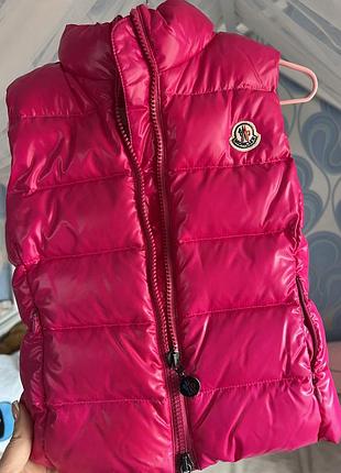 Жилетка для дівчинки moncler рожева, зріст 104 см