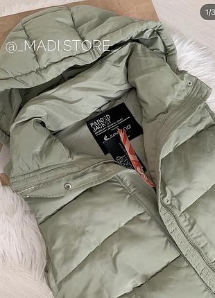 Жилетка жіноча stradivarius дута з капюшоном, оливкова