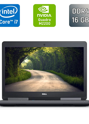 Мобільна робоча станція б-клас dell precision 7520 / 15.6" (3840x2160) ips / intel core i7-7820hq (4 (8) ядра по 2.9 - 3.9 ghz) /