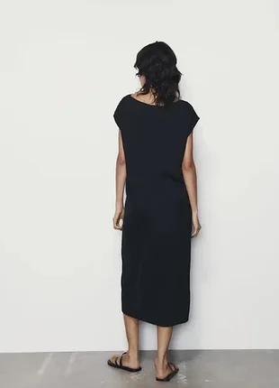 Чорна сукня міді від zara 3