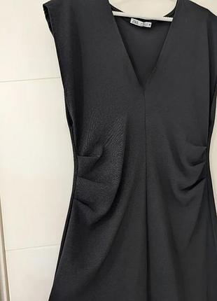 Чорна сукня міді від zara 7
