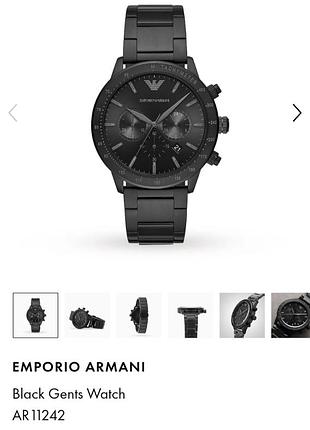 Годинники чоловічі emporio armani mario ar11242, чорні, з нержавіючої сталі
