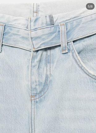 Джинси жіночі pull&bear широкі блакитні 4