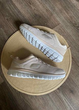 Кросівки жіночі skechers бежеві, розмір 38, довжина устілки 25 см