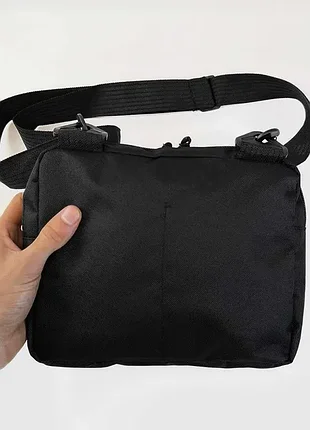 Чоловіча тактична сумка барсетка месенджер (планшетка) slim patch black, чорна через плече 3