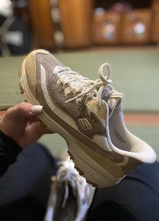 Кросівки жіночі skechers демісезонні бежеві 38.5 розмір