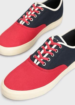 Tommy hilfiger мужские красные кеды core retro oxford