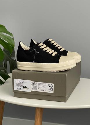 Rick owens drkshdw ramones low black milk premium
