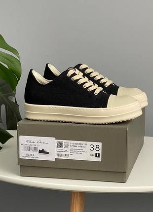 Rick owens drkshdw ramones low black milk premium