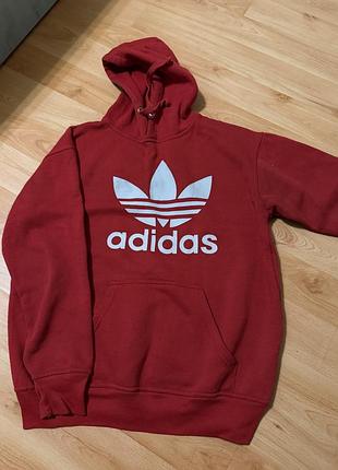 Худі чоловіче жіноче adidas червоне