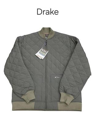 Мужской бомбер drake waterfowl men's quilted bomber jacket antique sage оригинал