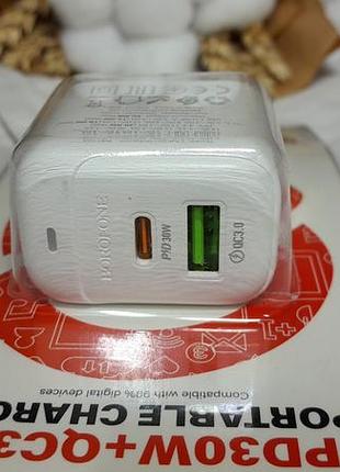Зарядное устройство usb a, type-c, новое borofone bas45a 30w 4