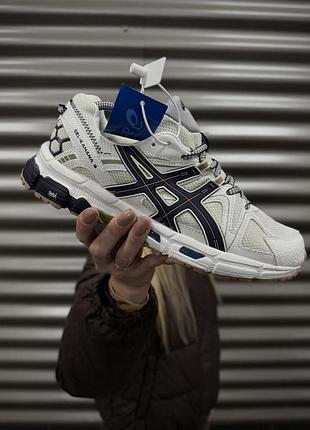 Чоловічі термо кросівки asics gel kahana 8 асикс гел кахана 8 зі шкіри та сітки світлі для дощу