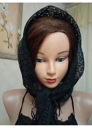Косинка ажурна чорна 2
